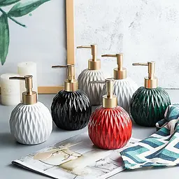 Дозатор для рідкого мила 7142 400 мл бежевий - мініатюра 3