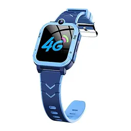 Дитячий смарт-годинник Y76, 4G GPS Wi-Fi SIM камера SOS IP67 синій - мініатюра 5