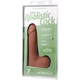 Фалоімітатор Doc Johnson The Realistic Cock ULTRASKYN 7 Inch with Balls, 17.8 см - мініатюра 9
