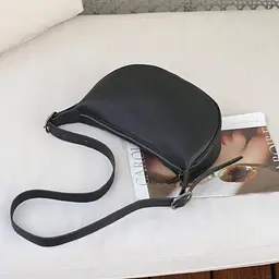 Жіноча чорна маленька чорна сумка Olivia Leather B24-W-6599A - мініатюра 5