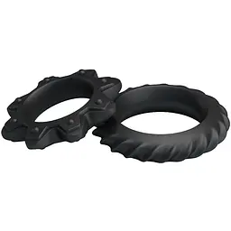 Набір ерекційних кілець різного діаметра Baile Ring Flowering Black, 2 шт - мініатюра 3