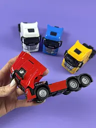 Трейлер Івеко iveco JS 1132 A металопластик, інерція, звуки, підсвічування, в коробці - мініатюра 2