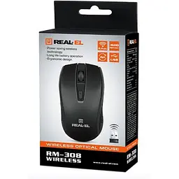 Мишка REAL-EL RM-308 Wireless Black (EL123200033) - мініатюра 9