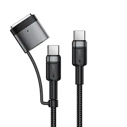 Кабель ACEFAST C22-05 USB-C to USB-C / magnetic aluminum alloy charging data cable чорний