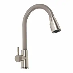 Змішувач для кухні з висувним виливом Platinum KT 8203 (8614) Дюна комбі Терра
