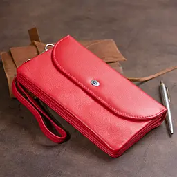 Жіночий шкіряний гаманець-клатч ST Leather 19х9,5х2,5 см acs0015826 - мініатюра 9