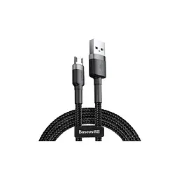 Дата кабель USB 2.0 AM to Micro 5P 2.0m 1.5A grey-black Baseus (CAMKLF-CG1) - мініатюра 2