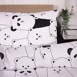 Підковдра MirSon Ranforce Elite 17-4849 White bear 110 x 140 см чорно-біла (2200009584329) - мініатюра 5