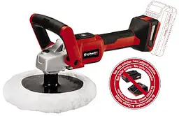 Шліфмашина полірувальна акумуляторна CE-CP 18/180 LI E - Solo 18В Einhell teh0025516 - мініатюра 2