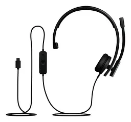 Гарнітура з вбудованим мікрофоном LOGITECH H570e Corded Mono USB Headset (Teams version) - BLACK - EMEA28-935 - USB-C - мініатюра 6