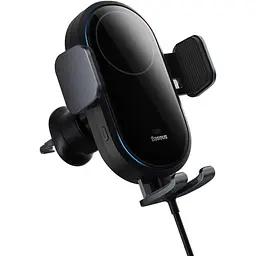 Автотримач Baseus LightChaser Electric Car Mount із бездротовою зарядкою Black [C40355900121-00] [116279] - мініатюра 3