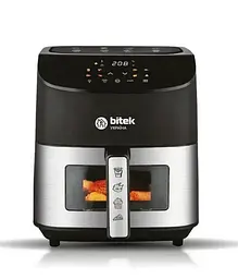 Аерофритюрниця сенсорна Bitek BT-9501 8 л безмасляна повітряна 4200 Вт Чорний - мініатюра 2