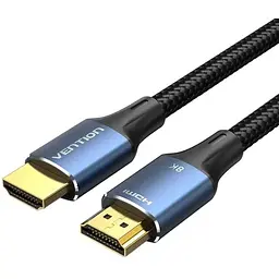 Кабель мультимедійний HDMI M to HDMI M 2.0m 8K cotton braided blue Vention (ALGLH)