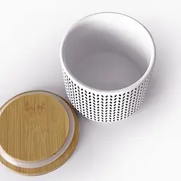 Ємність для зберігання МВМ My Home 450 мл (KP-122 S WHITE/WOOD) - мініатюра 4
