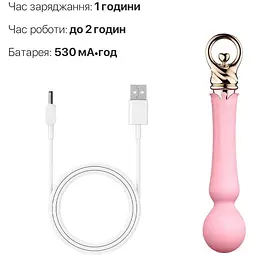 Вібромасажер із підігрівом Zalo Sweet Magic Confidence Wand Fairy Pink - мініатюра 7