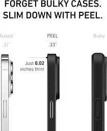 Оригінальний супертонкий чохол PEEL, сумісний з iPhone 14 Pro Max (Blackout) – гладкий мінімалістський дизайн, без брендингу - мініатюра 6