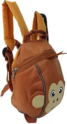 Рюкзак дитячий маленький Riciclo Kleinkinder Rucksack 20x17x10 см поліестер коричневий (мавпка) - мініатюра 3