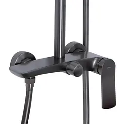 Душова система для душу Qtap Slavonice Gunmetal Black PVD QTSLA110GMB45913 - мініатюра 3