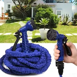 Шланг для поливу садовий Workpro Magic Hose 15 м, Шланг-Xhose, що розтягується, для саду та городу з розпилювачем (синій / зелений ) - мініатюра 9