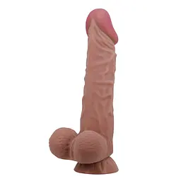 Фалоімітатор Baile Sliding Skin Bendable 9.4'' 24 см коричневий - мініатюра 3