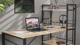 Письмовий стіл Ferrum-decor Серії Конект з етажеркою 75x120x60 чорний ДСП Дуб Сан-Марино 16мм (FRD-104220) - мініатюра 7