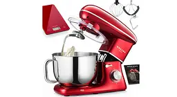 Кухонний комбайн Mozano професійний тістоміс Kitchen Machine 2300 Вт чаша 6,2 л Red Кулінарна книга в подарунок - мініатюра 9