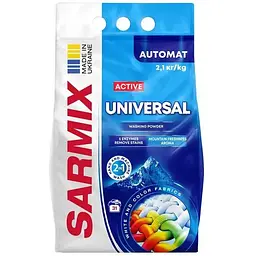 Пральний порошок Sarmix Active Universal для всіх типів прання 2.1 кг (4820268104113)