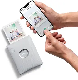 Подарунковий набір фотопринтер Fujifilm Instax SQ Link White, Фотопапір 20 шт, Чохол, Фотоальбом на 80 фото Білий - мініатюра 3