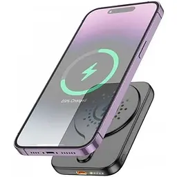 Акумулятор зовнішній Hoco Esteem magnetic power bank J117 магнітний 5000mah magsafe - мініатюра 5