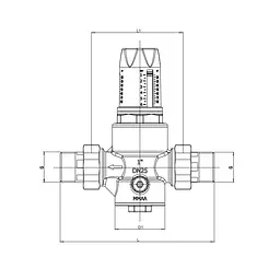 Редуктор тиску Roho R1202-075 - 3/4"НН, PN25 (1-6 бар) мембранний RO0146 - мініатюра 2