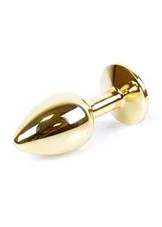 Анальна пробка - Jewellery Gold Plug Red - мініатюра 6