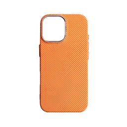 Карбоновый чехол для Apple iPhone 17, LikeCarbon2 SE MagCase, оранжевый, тонкий защитный чехол-панель из поликарбоната с магнитами N52, MagSafe, противоударный, совместим с беспроводной зарядкой, приподнятые края для защиты камеры