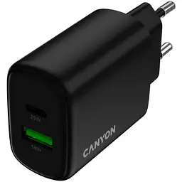 Зарядний пристрій Canyon OnCharge 250 25W 1xPD 1xQC EU Black (CNE-CHA250-31) - мініатюра 5