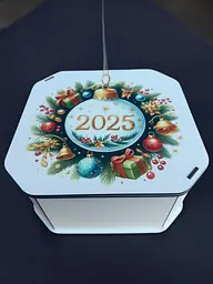 Подарункова коробка квадратна (ХДФ) 29x29x10 см. №1 - мініатюра 6