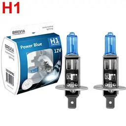 Автолампа галогенна Brevia Power Blue H1 12V 55W 4200K 2 шт (12010PBS)