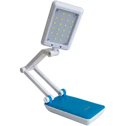 Настільна лампа AostWell BL-1018L, акумуляторна, біло-синя, 20 LED, 2 Вт