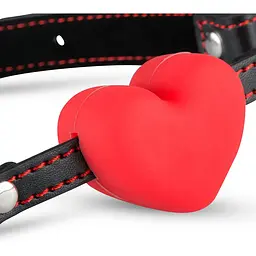 Силіконовий кляп у вигляді серця Whipped - Heart Ball Gag - мініатюра 4
