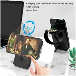 Магнітний павер банк Foldable Magnetic Wireless Charger with зарядний 2-in-1 5000mAh power bank D8 - мініатюра 5