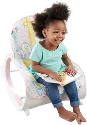 Дитяче крісло-гойдалка Fisher Price / Дитячий шезлонг з музичною підвіскою та регульованою спинкою - мініатюра 4