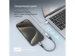 Адаптер ColorWay USB-C to Lightning 0.175м Gray (CW-AD-CL) - мініатюра 6