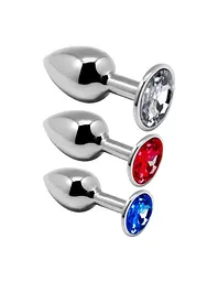 Набір металевих анальних пробок Alive Metal Plug Kit, 8х3.4 см, різнокольоровий