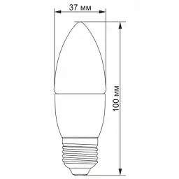 Лампочка Videx LED C37e 7W E27 4100K (VL-C37e-07274) - мініатюра 2