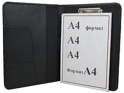 Папка для документів з екошкіри Portfolio Україна Чорна - мініатюра 3