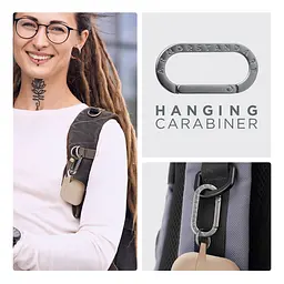 Силіконовий чохол для навушників Apple AirPods 4, Hang Case, пудровий, ультратонкий захисний кейс товщиною 2 мм, захист від подряпин, пилу та ударів, компактний, з карабіном для кріплення, ArmorStandart (ARM81291) - мініатюра 6