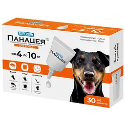 Краплі для тварин Superium Панацея Протипаразитарні для собак 4-10 кг (9142)