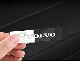 Наклейка з логотипом Volvo метал, на клейкій стрічці 1шт (універсальна) - мініатюра 2