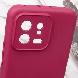 Чохол TPU GETMAN Liquid Silk Full Camera для Xiaomi 13 Бордовий / Marsala - мініатюра 7