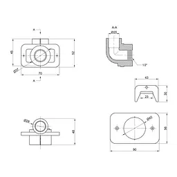 Кутник PPR Thermo Alliance 20х1/2" ВР, під гіпсокартон DSH901 - мініатюра 4