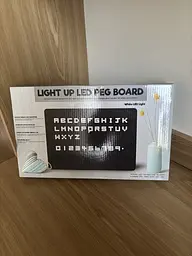 Світлодіодна LED дошка нічник з літерами та цифрами 29.5×21 см біле світіння чорна основа (SKU-100) - мініатюра 8