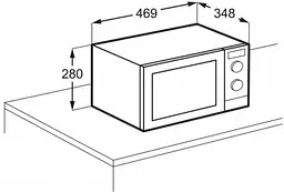Мікрохвильова піч , 25л, мех. керування, 900Вт, чорний Electrolux teh0026027 - мініатюра 9